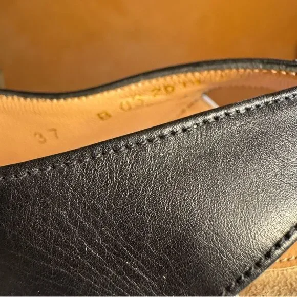 Roland Mouret Two-Tone Leather Slingback Heels Open Toe Size 37 - Picture 5 of 8